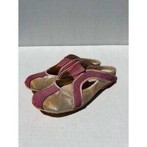 Vintage Diesel Y2K Pink Satin Suede Ballet Mule Flats Womens 8.5 Fairy Grunge